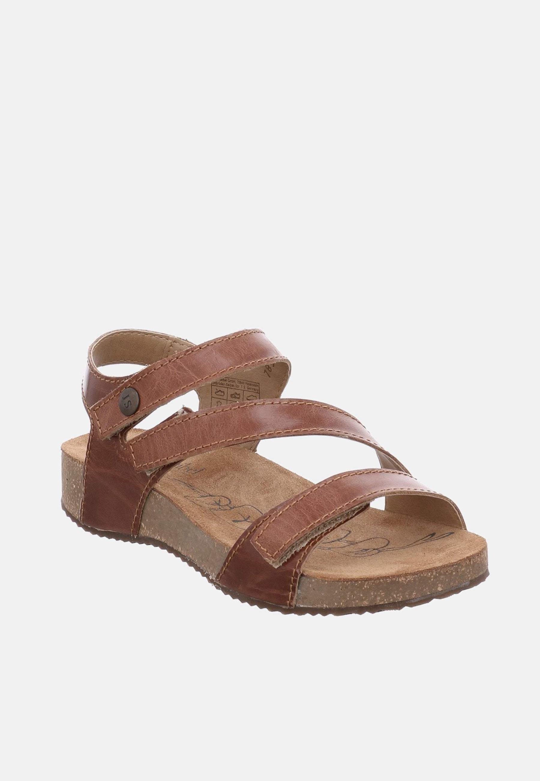 Thumbnail - Josef Seibel Tonga 25 Camel - Josef Seibel Braune Leder Zehenstegsandalette für Damen