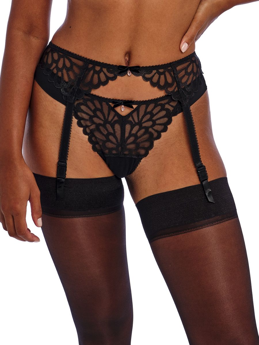 Freya Womens Loveland Suspender Belt – Black Polyamide – Size X-Large