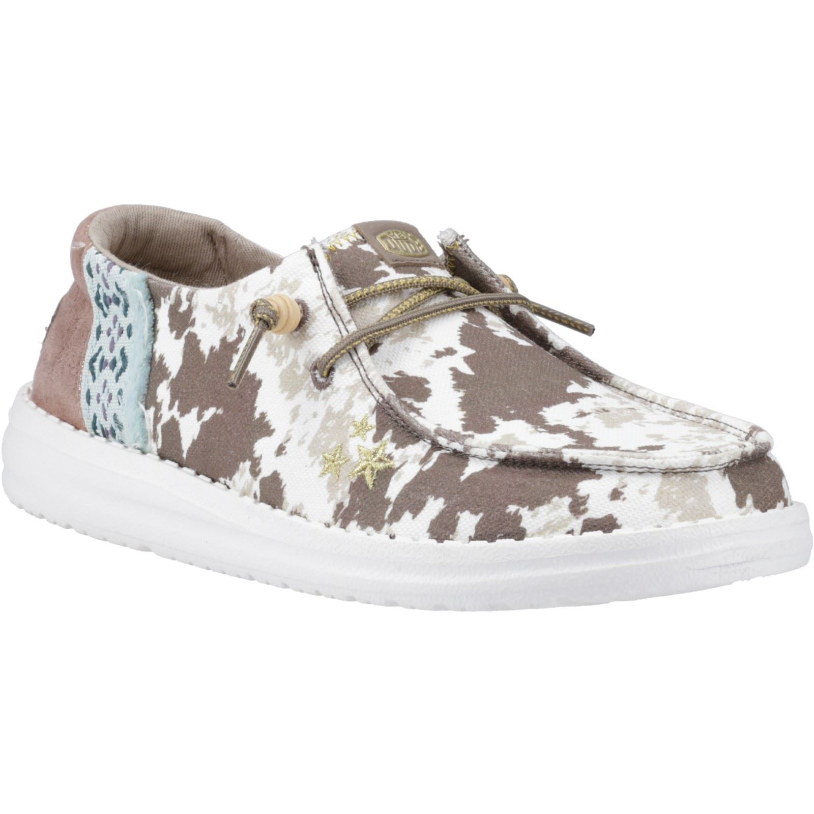 Thumbnail - HEYDUDE Wendy Disco Kuh Baumwolle Damen Tan Loafers