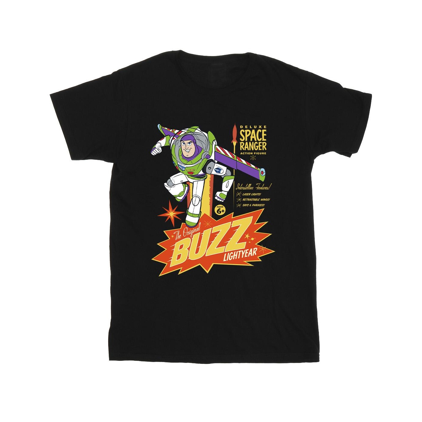 Thumbnail - Disney - "Toy Story Buzz Lightyear Space" T-Shirt für Mädchen (Schwarz)