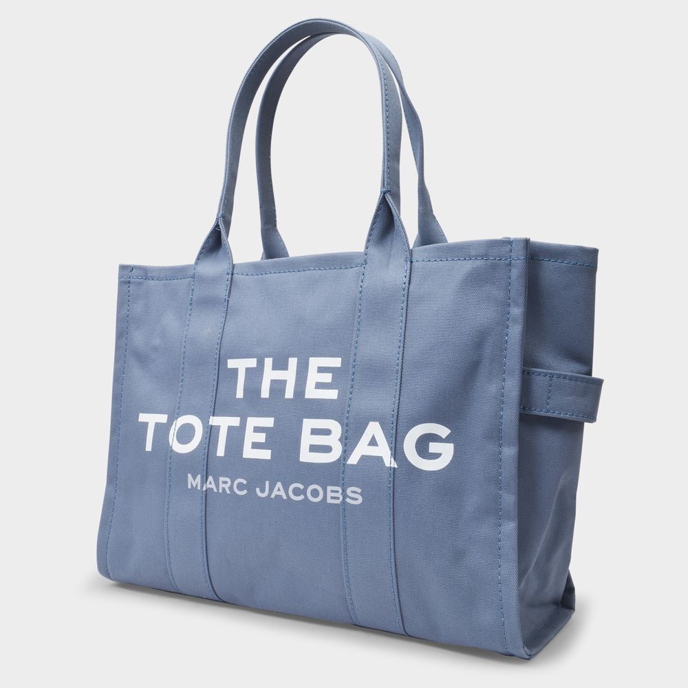 Thumbnail - The Large Tote Bag in blauem Canvas