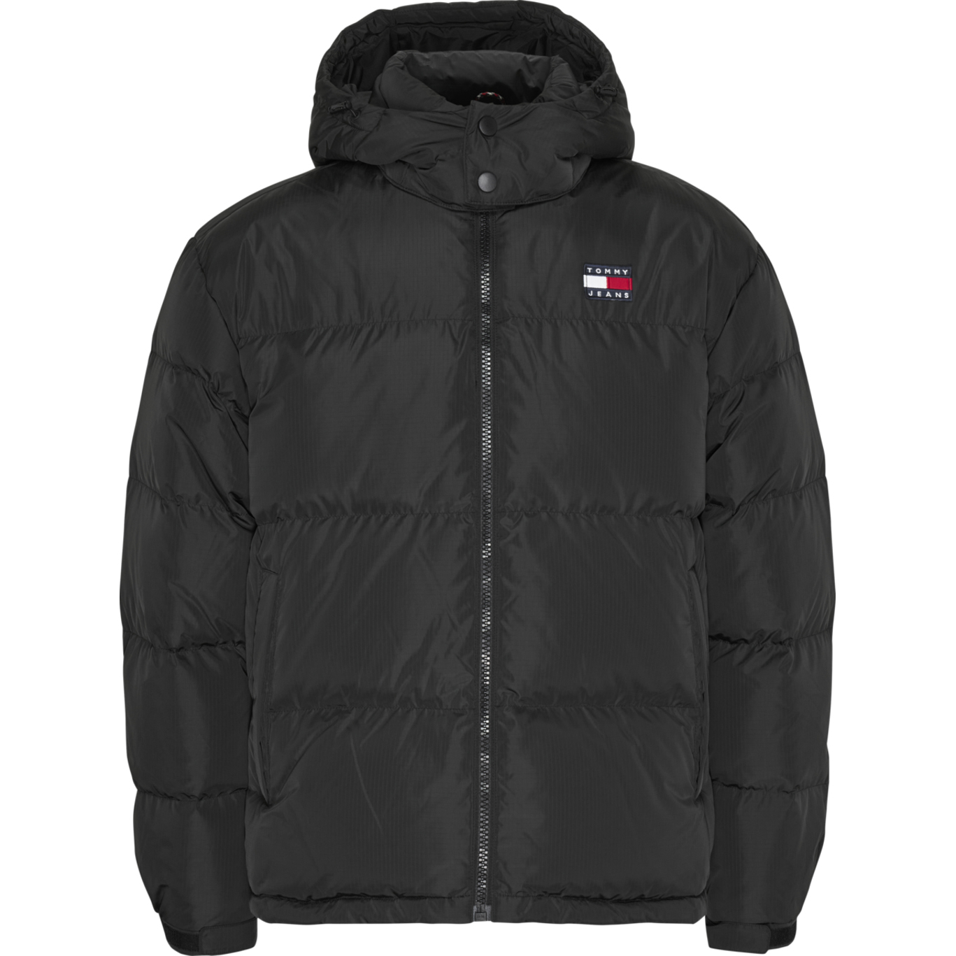 Thumbnail - Herrenjacke der Marke Tommy Jeans in der Farbe schwarz. Die Jacke ist aus recyceltem Polyester hergestellt und hat eine ...