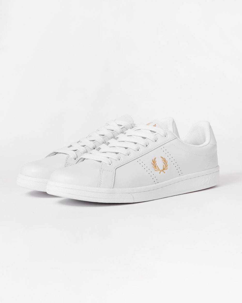 Thumbnail - Fred Perry Cupsole Leder Herren Weiße Sneakers