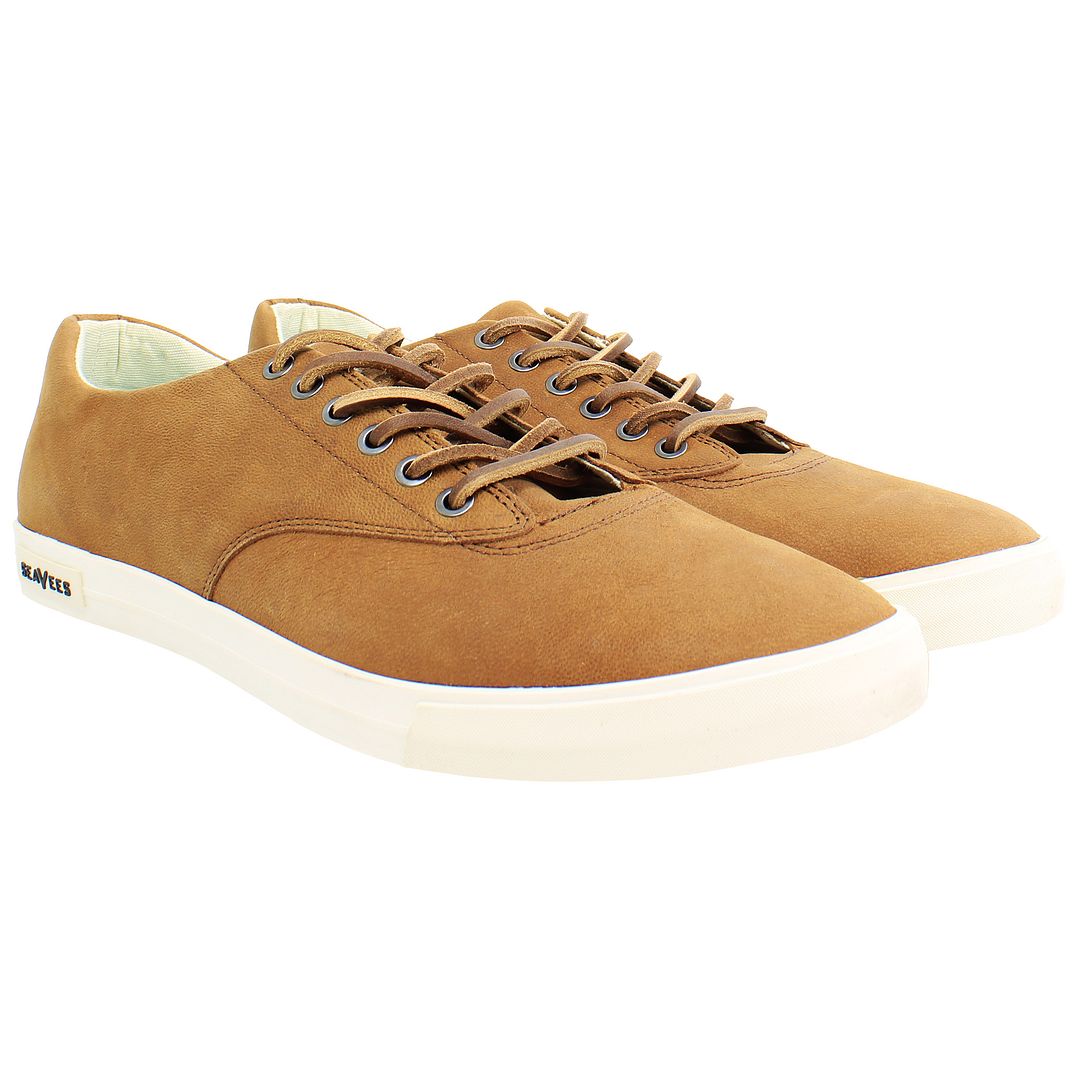 Seavees Hermosa Wintertide Herr Brun Plimsolls låga sneakers – bild 2
