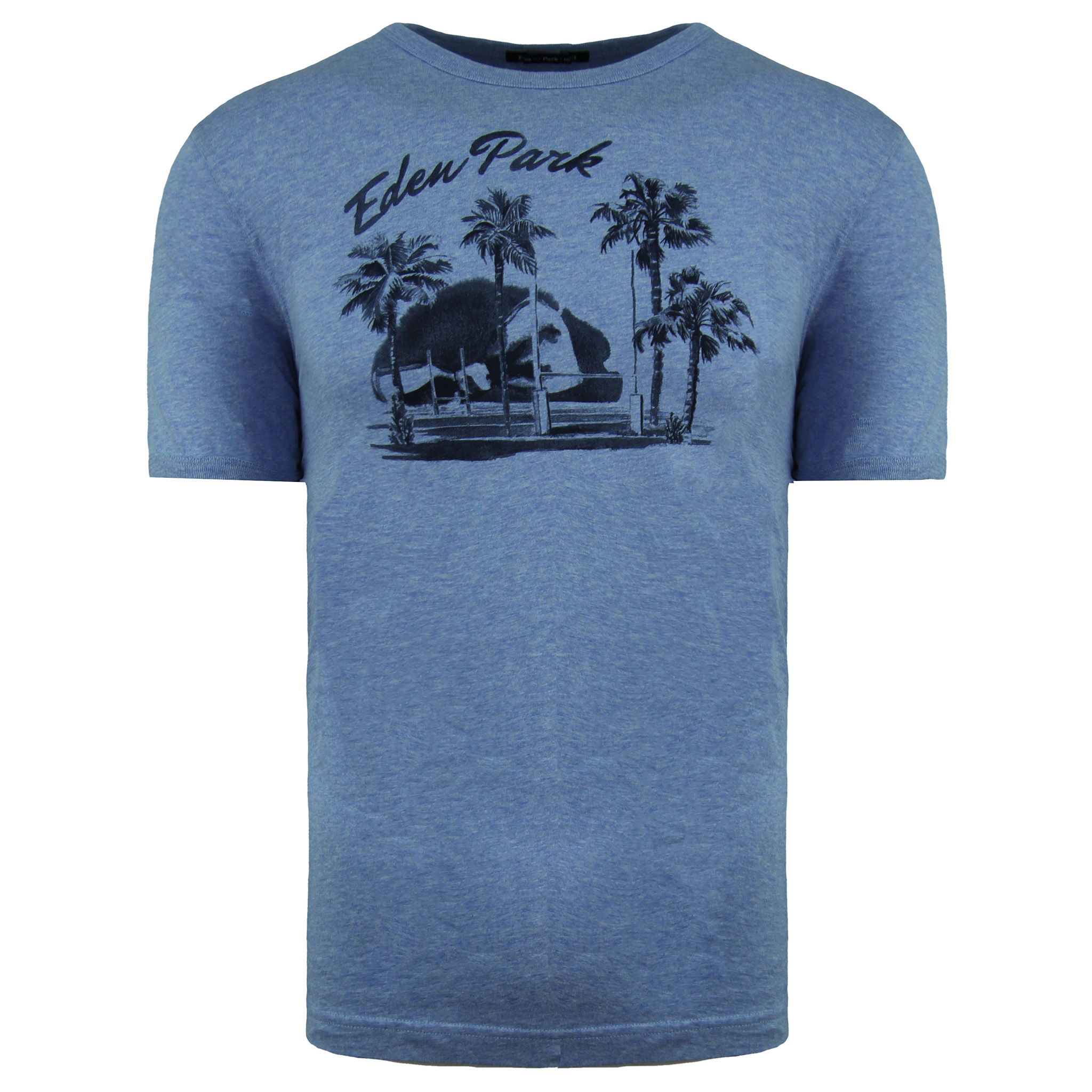 Thumbnail - Eden Park Paris Beach Logo Herrenblau T-Shirt