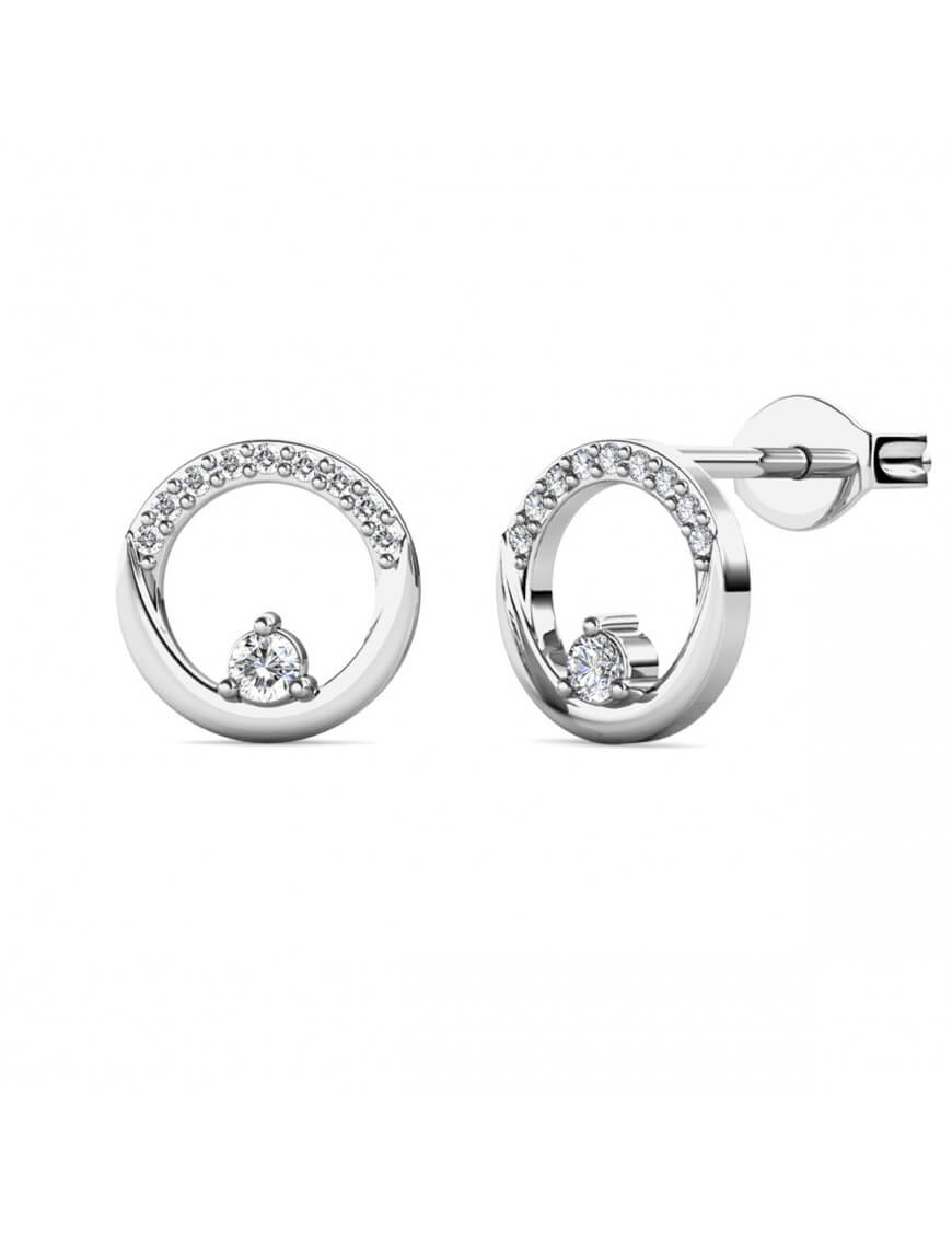 Thumbnail - Clarine Ohrringe - Silber und Kristall