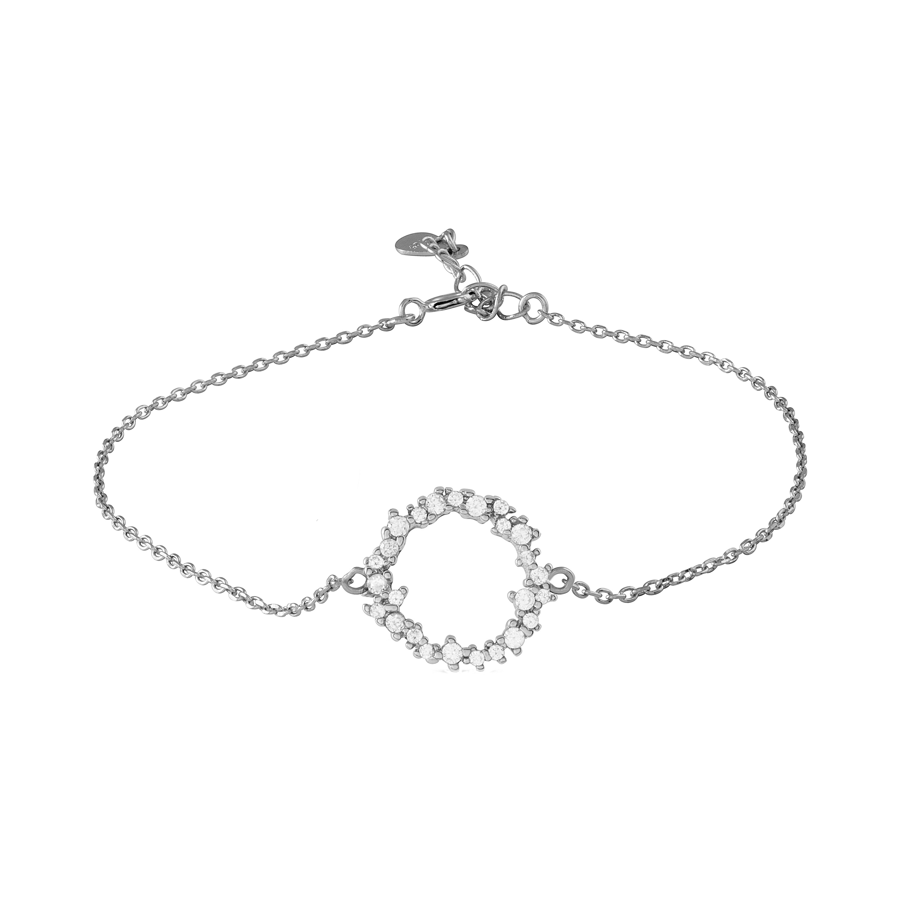 Thumbnail - Luxenter Armreif, 925 Sterling Silber Thilak und glänzender Zirkonia mit rhodinierter Oberfläche