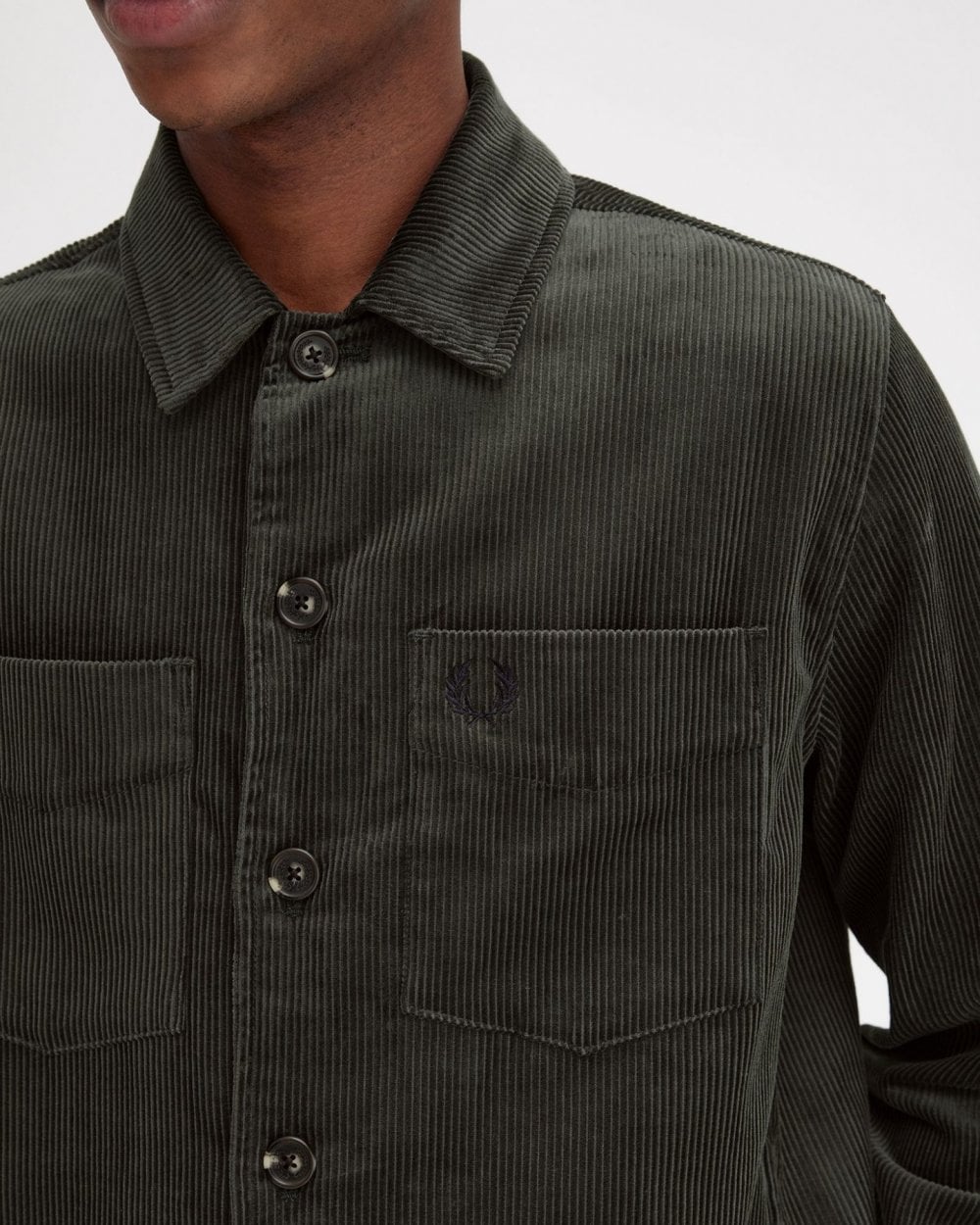 Fred Perry Herr Cordtärkt Overshirt overshirts – bild 2