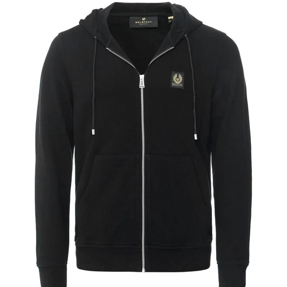 Belstaff Mens Crew Neck Sweatshirt With Logo Patch - Black Cotton - Size Large