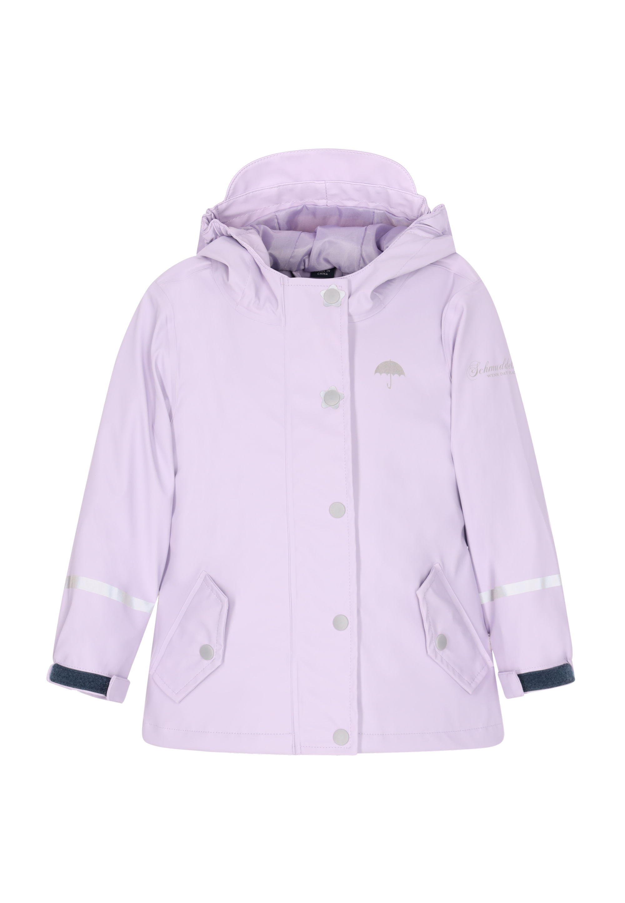 Thumbnail - Schmuddelwedda Regenjacke aus recyceltem Material Mädchen Pastelllavendel