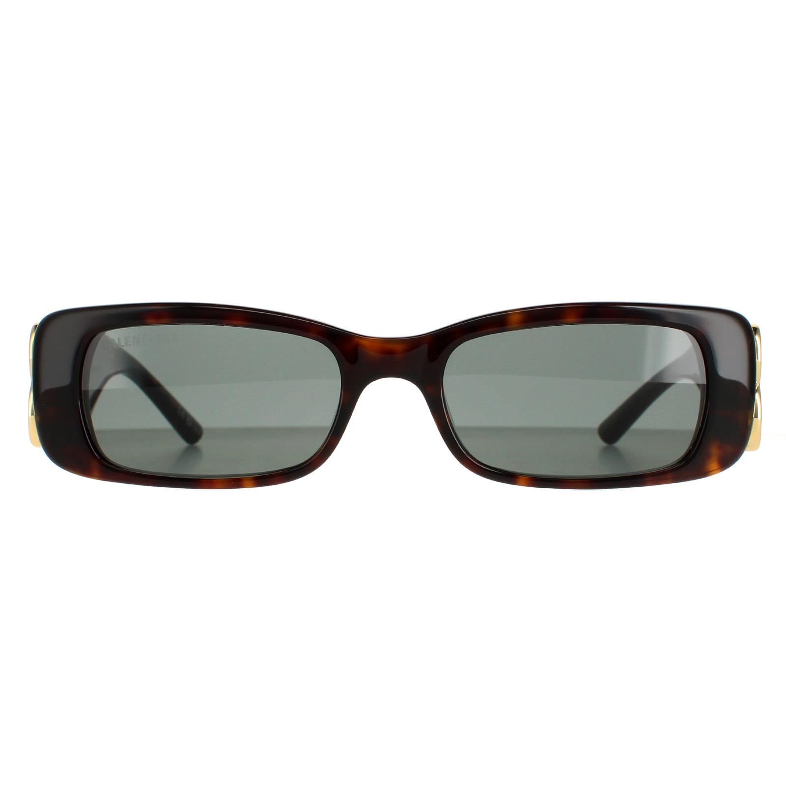 Thumbnail - Balenciaga Rechteck Womens Dark Havana Grün BB0096S