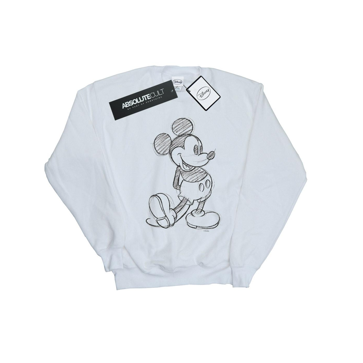 Thumbnail - Disney - "Mickey Mouse Sketch Kick" Sweatshirt für Herren (Weiß)