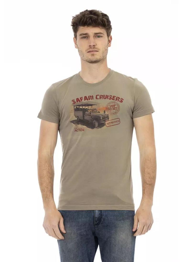 Trussardi Action Mens Green Cotton T-Shirt - Size X-Large