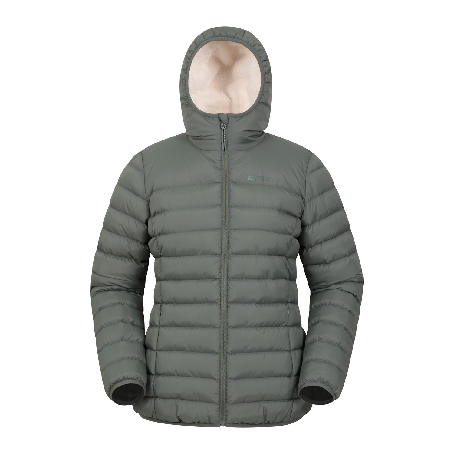 Thumbnail - Mountain Warehouse Damen/Damen Kunstfell gefütterte wattierte Jacke (Khaki Grün)