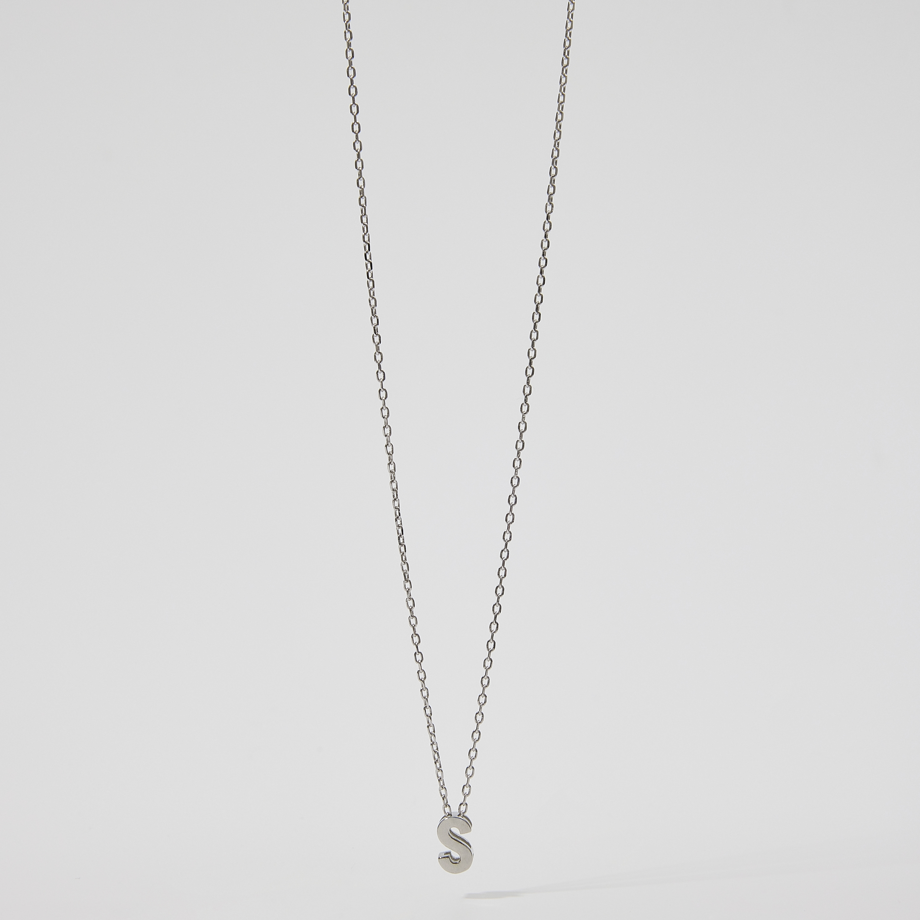 Luxenter Sterling Silver 925 rodiumpläterat halsband Alfabet dam – bild 2
