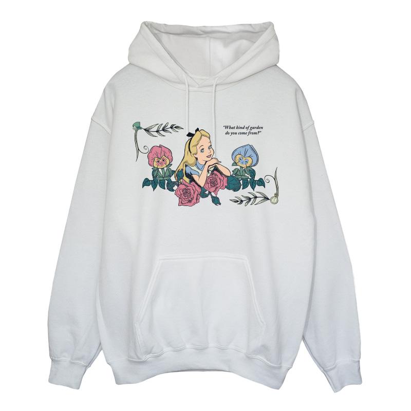 Disney - "Alice In Wonderland What Kind Of Garden" Kapuzenpullover für Damen (Weiß)