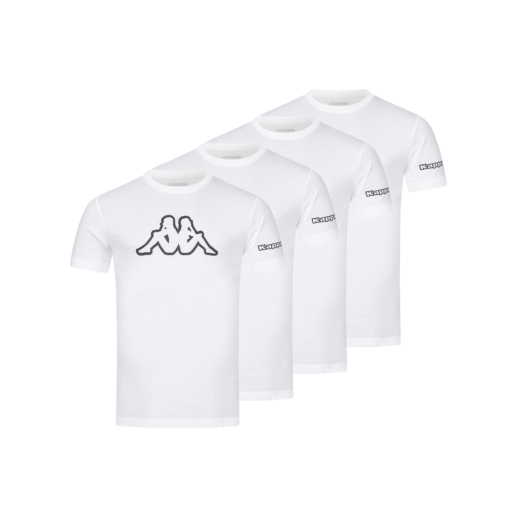 Thumbnail - Kappa 4er Set T-Shirt LOGO in Weiß