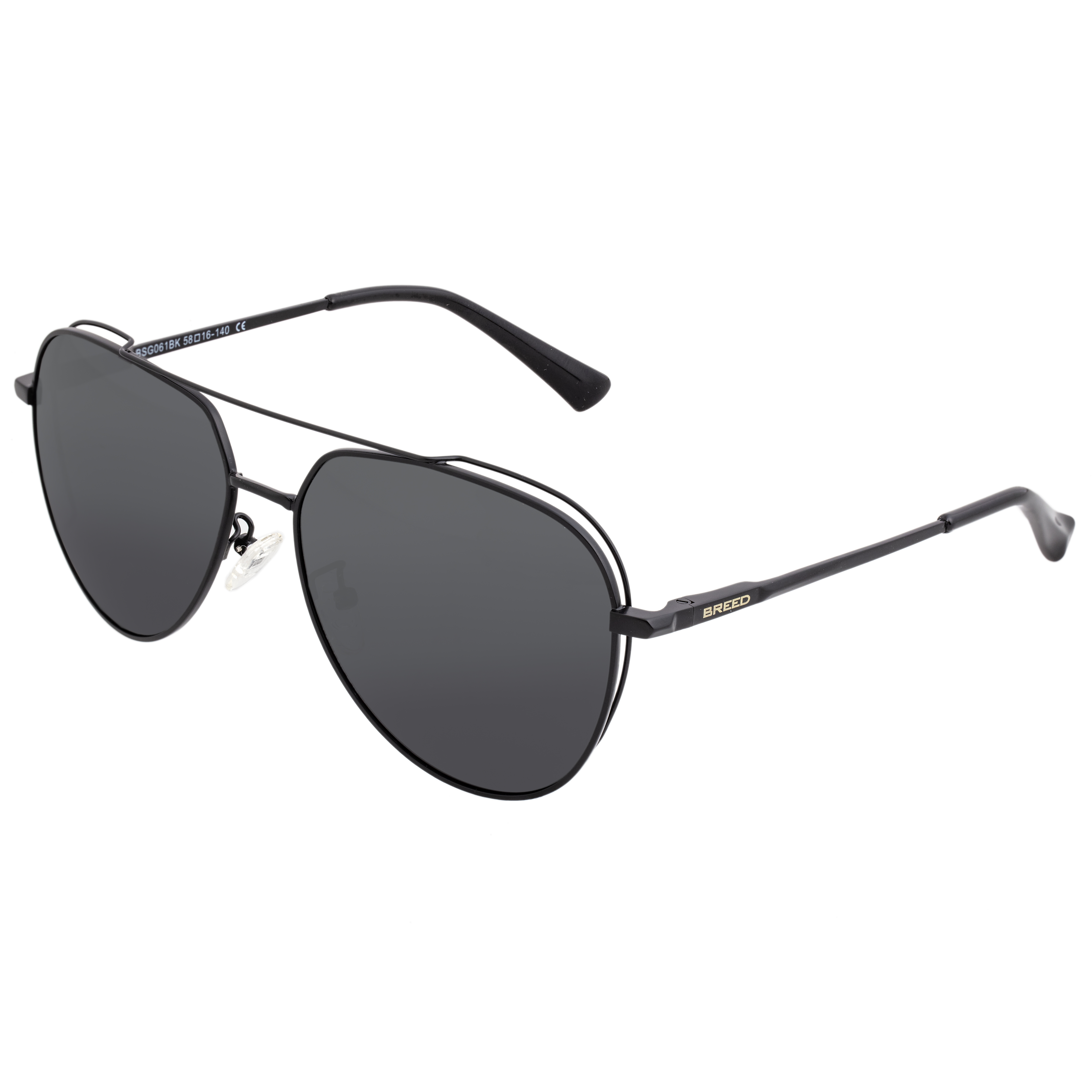 Breed Mens Lyra Polarized Sunglasses - Black - One Size