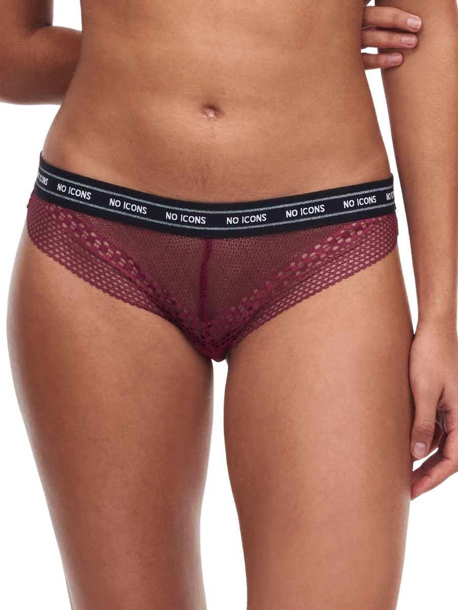 Chantelle Womens No Icons Brief – Red Nylon – Size Medium