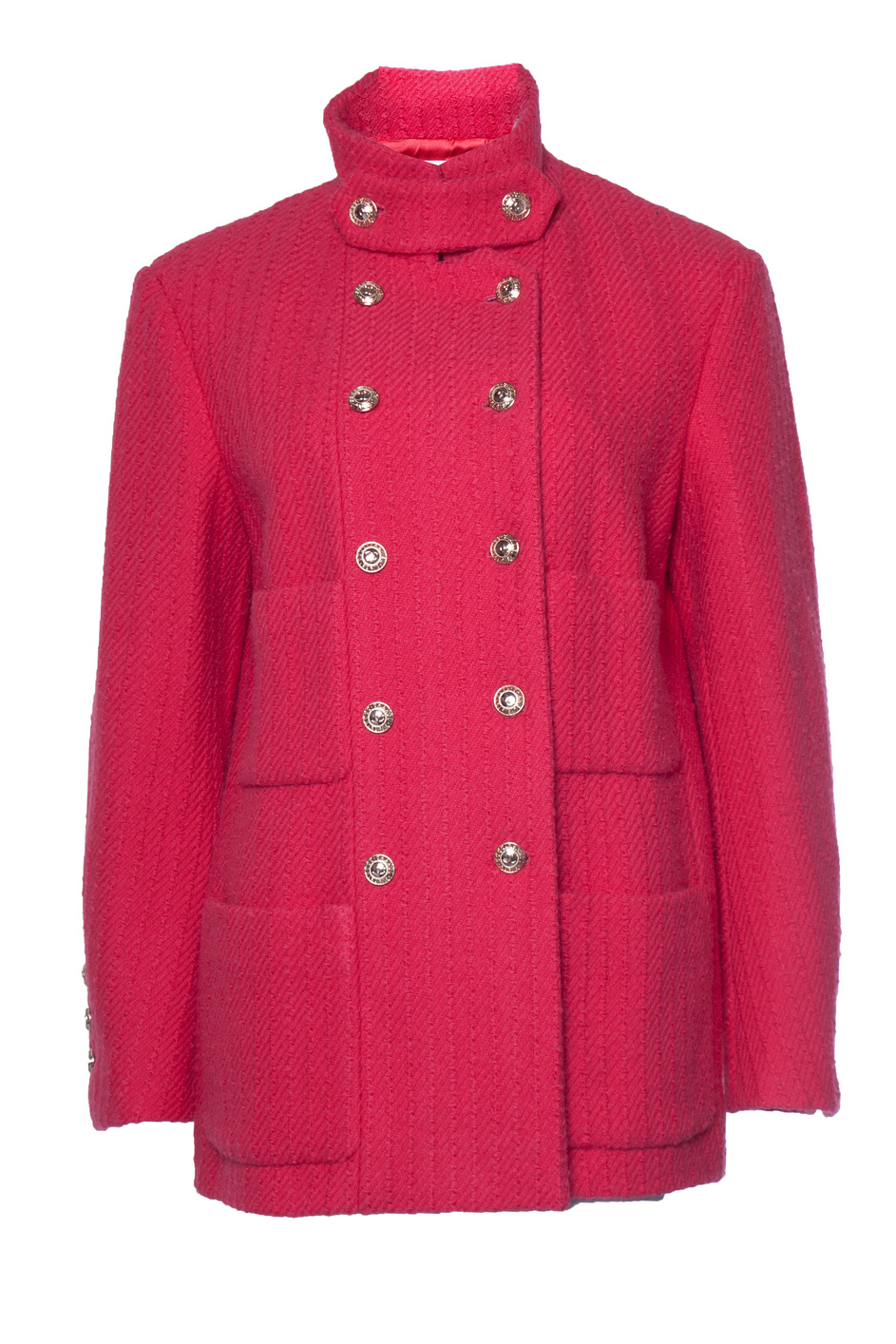 Chanel Pre-owned Womens pink wool tweed blazer with 4 pockets – Size EU 38 (Womens)