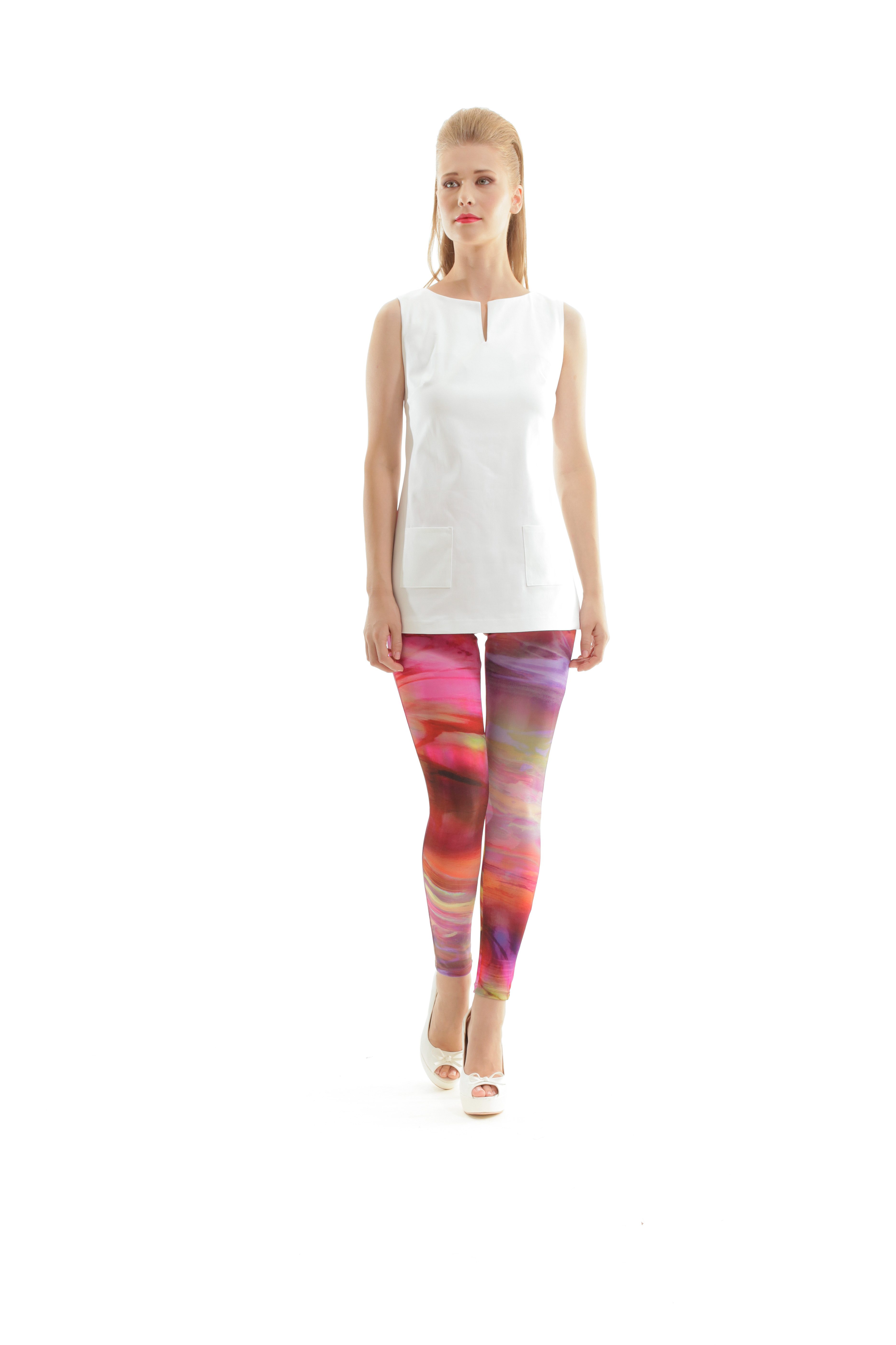 Thumbnail - Seidige Stretch-Print-Hose