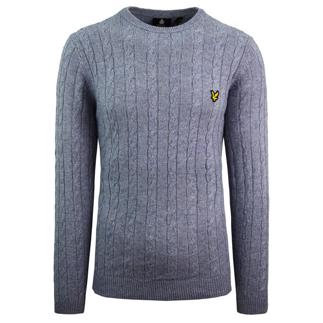 Thumbnail - Lyle & Scott Zopfstrickpullover für Herren in Blau