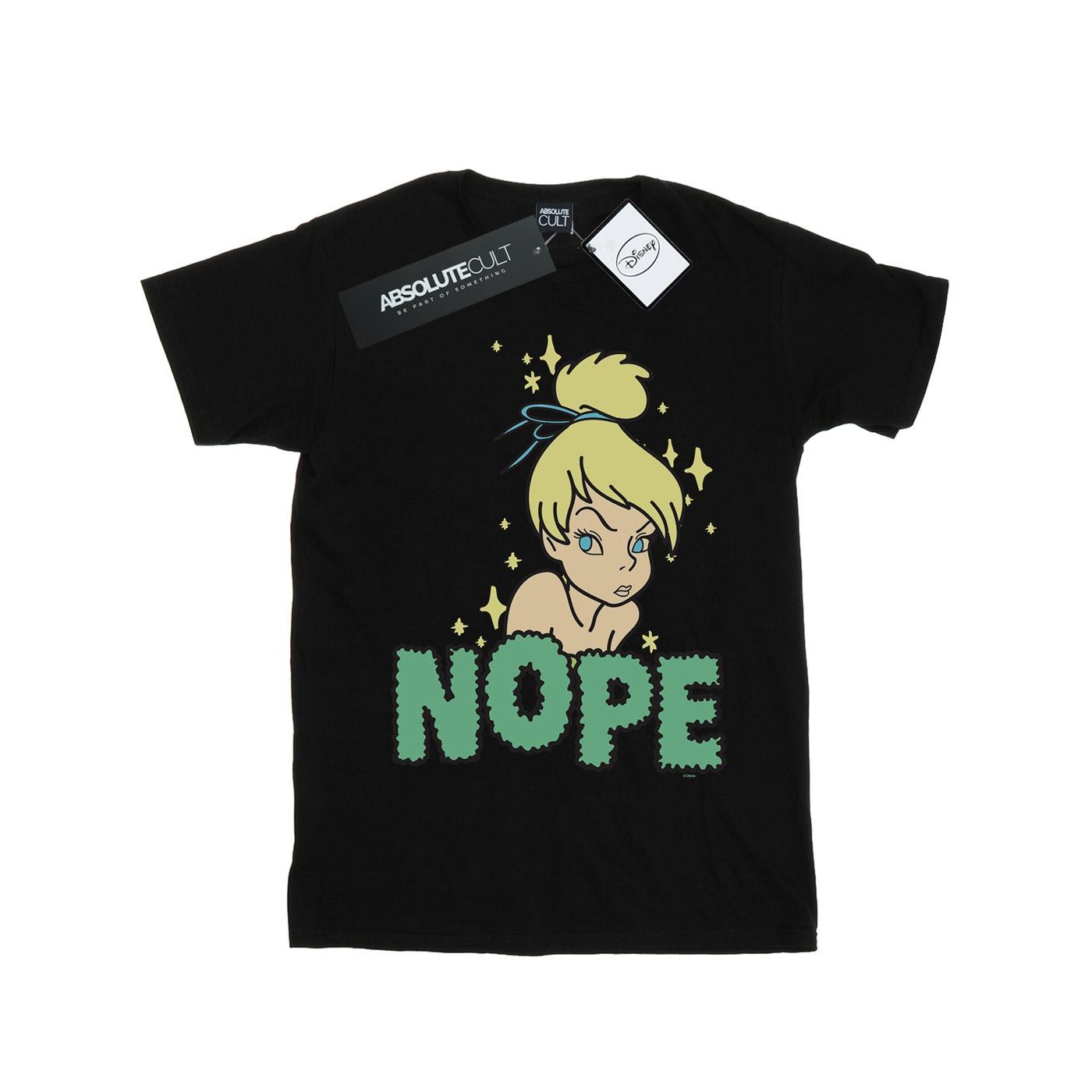 Thumbnail - Disney - "Tinker Bell Nope" T-Shirt für Mädchen (Schwarz)