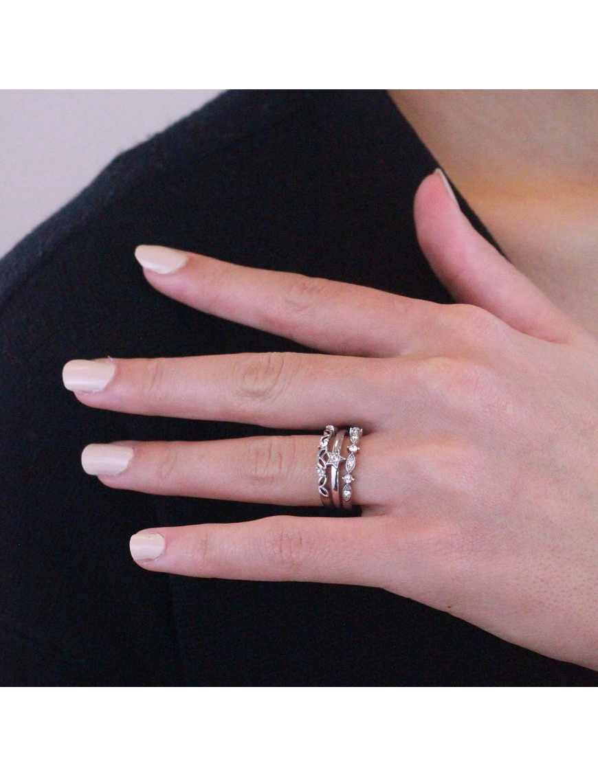 MYC Paris Solar Ring Silver och kristall dam – bild 2