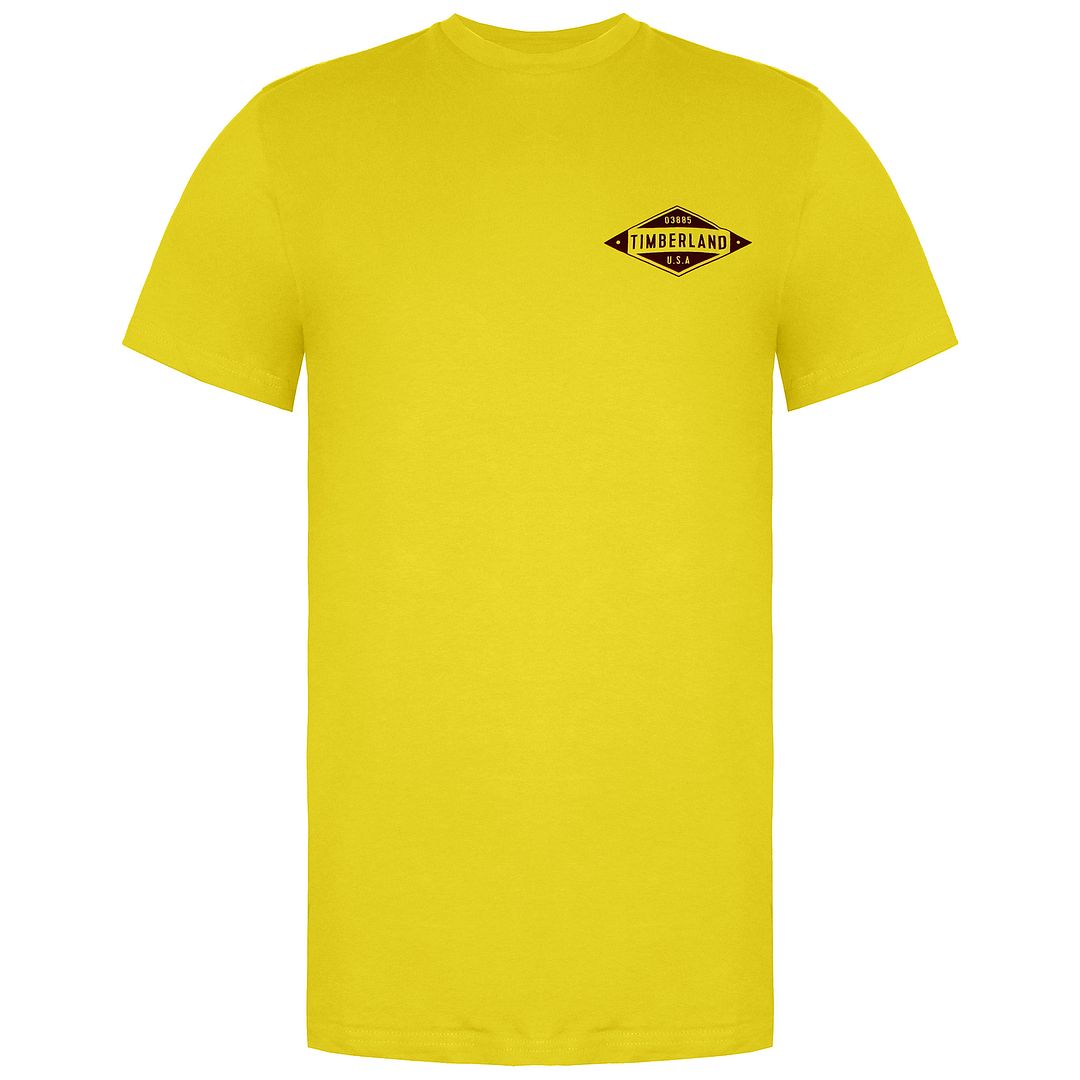 Thumbnail - Timberland Short Sleeve Crew Neck Grafiklogo gelbe Herren T-Shirt A1lmz M72