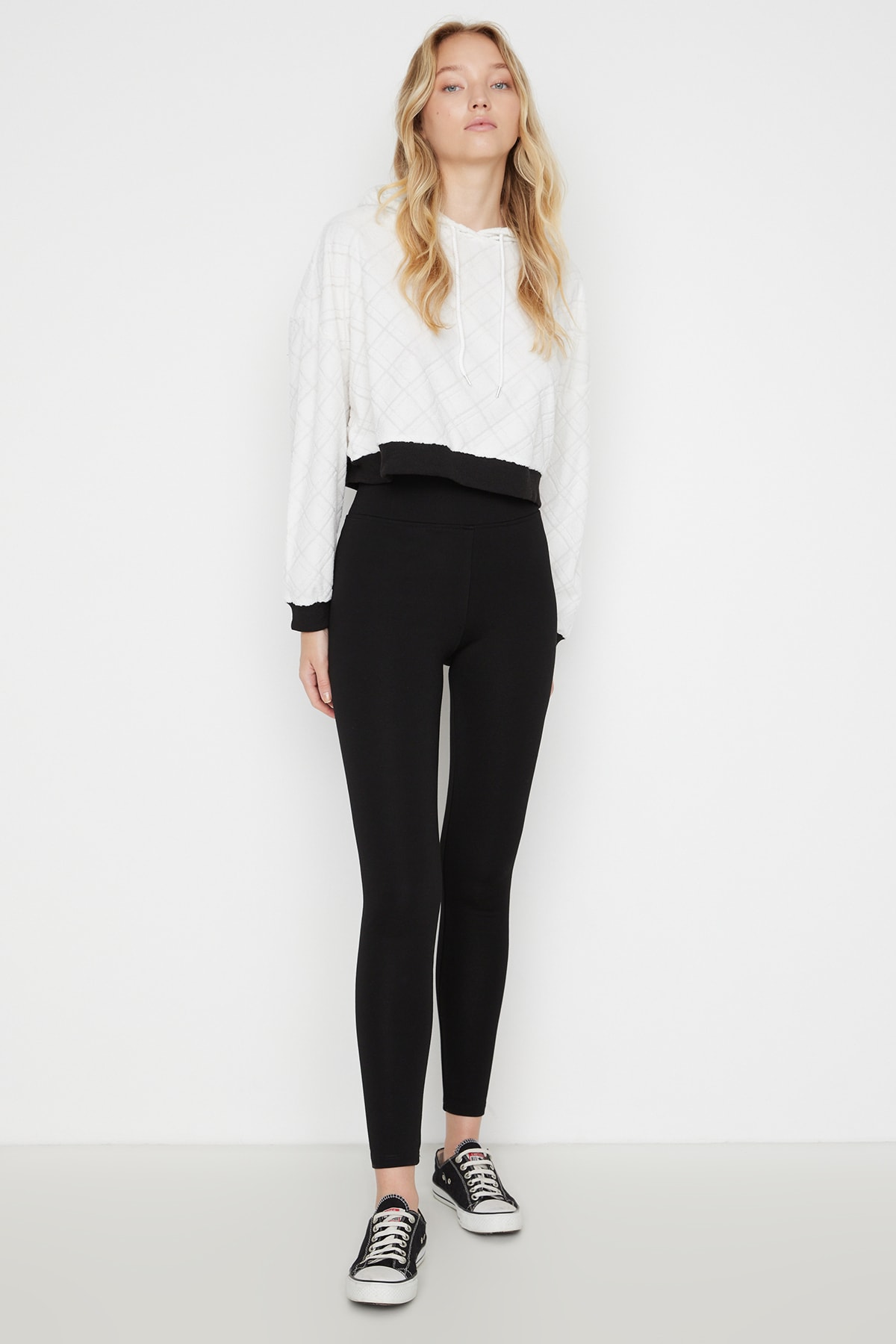 Damens Höga Midja Skinny Leggings