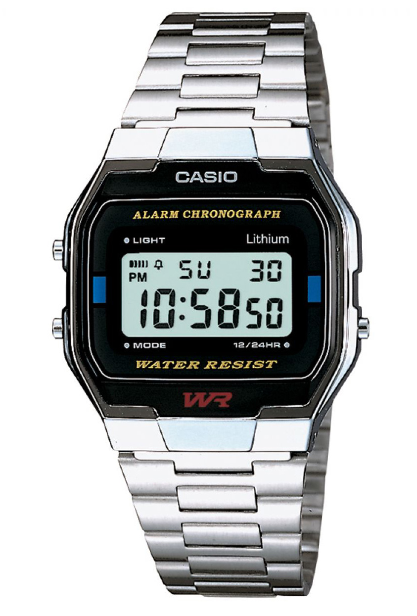 Casio Collection Mens Silver Watch A163wa-1qes Stainless Steel - One Size