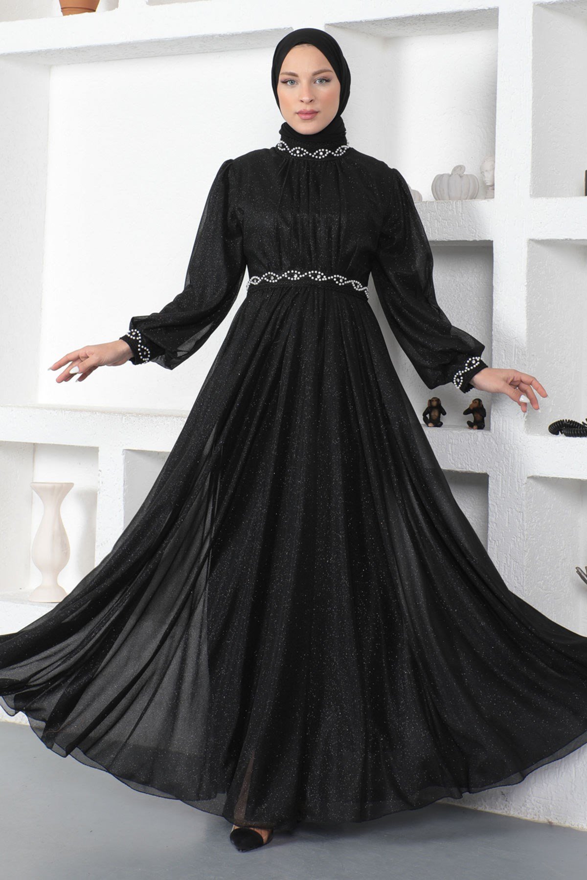 Thumbnail - ElbiseInci Glitzer Abendkleid