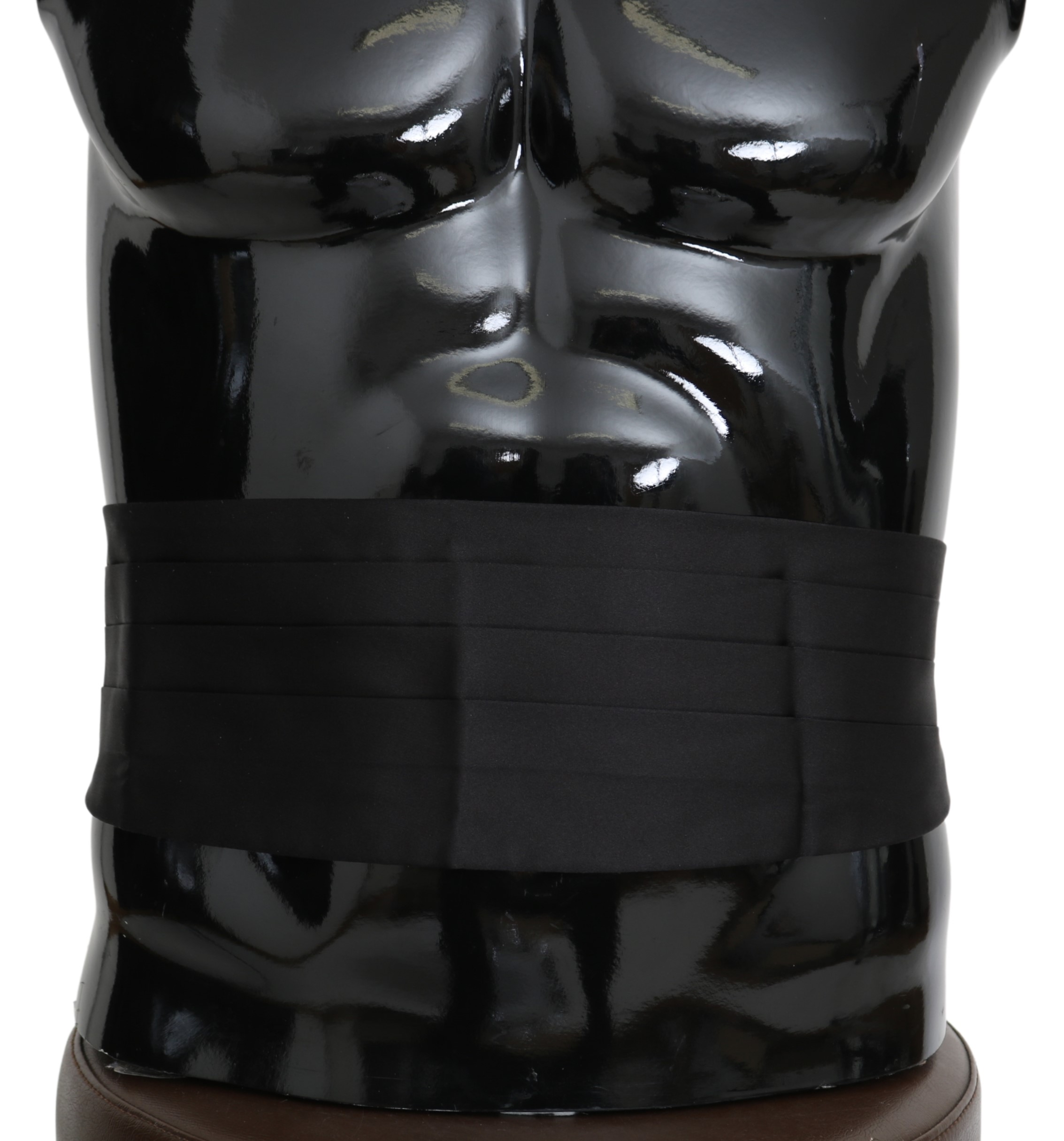 Thumbnail - Dolce & Gabbana Ceinture Hommes Noir 100% Soie Cummerbund