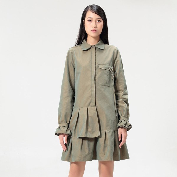 Safari-shirtjurk met lange mouwen