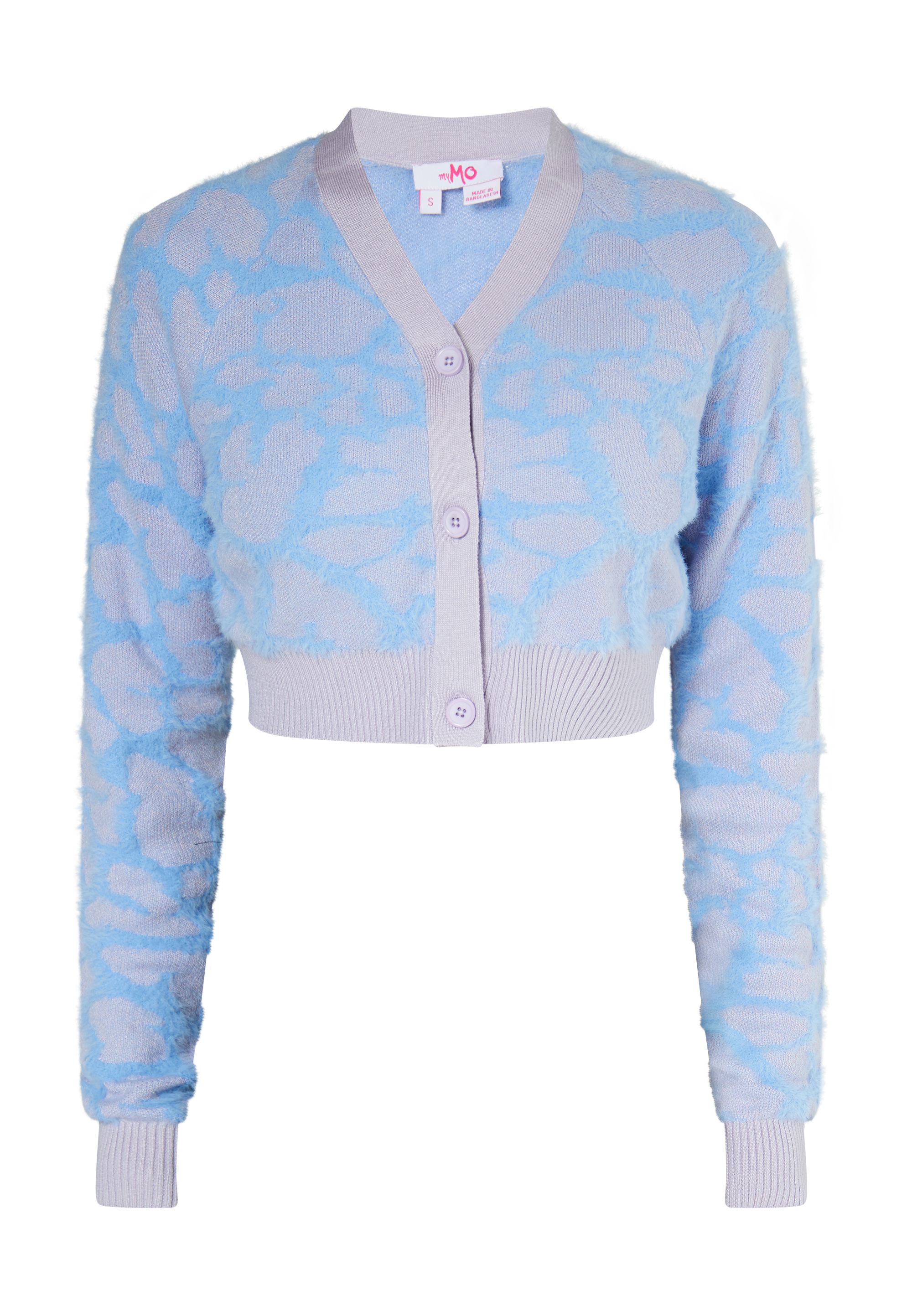 Thumbnail - Mymo Strickjacke Damen BLAU LAVENDEL