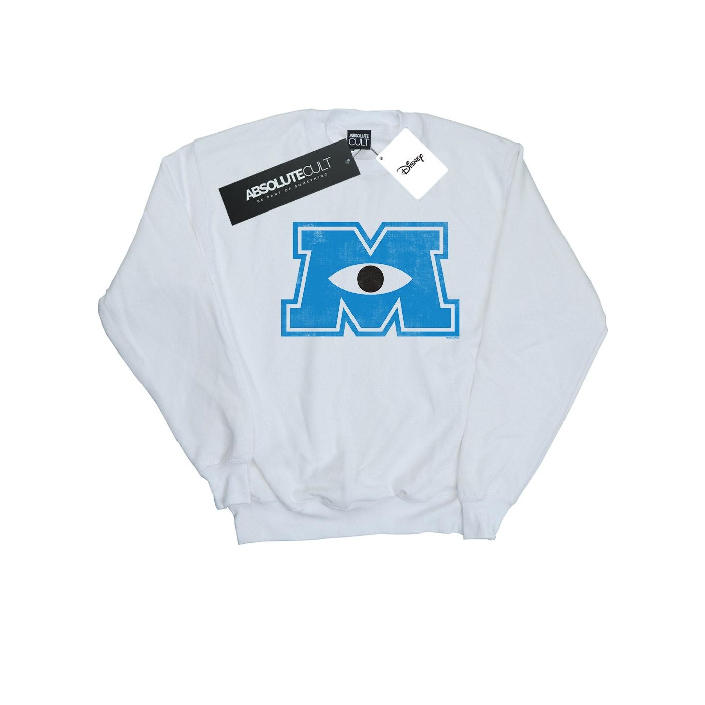 Thumbnail - Disney - "Monsters University Monster M" Sweatshirt für Herren (Weiß)