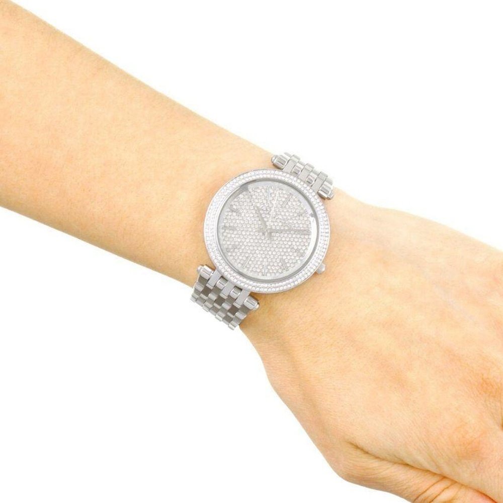 Michael Kors MK3437 Darci Silver Crystal Pave Damklocka – bild 2