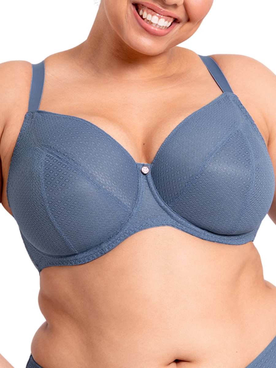 Curvy Kate Womens Happy Balcony Bra - Blue - Size 38D