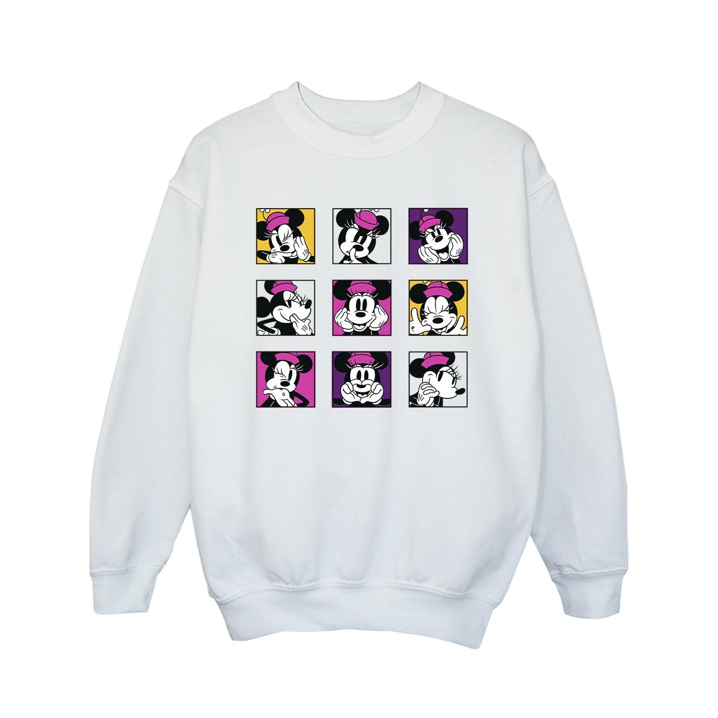 Thumbnail - Disney - "Minnie Mouse Squares" Sweatshirt für Mädchen (Weiß)