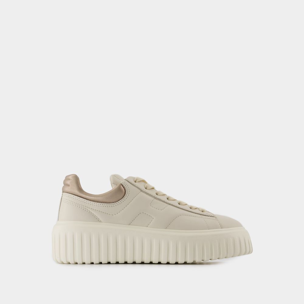 Thumbnail - Sneakers H Stripes - Hogan - Leder - Beige