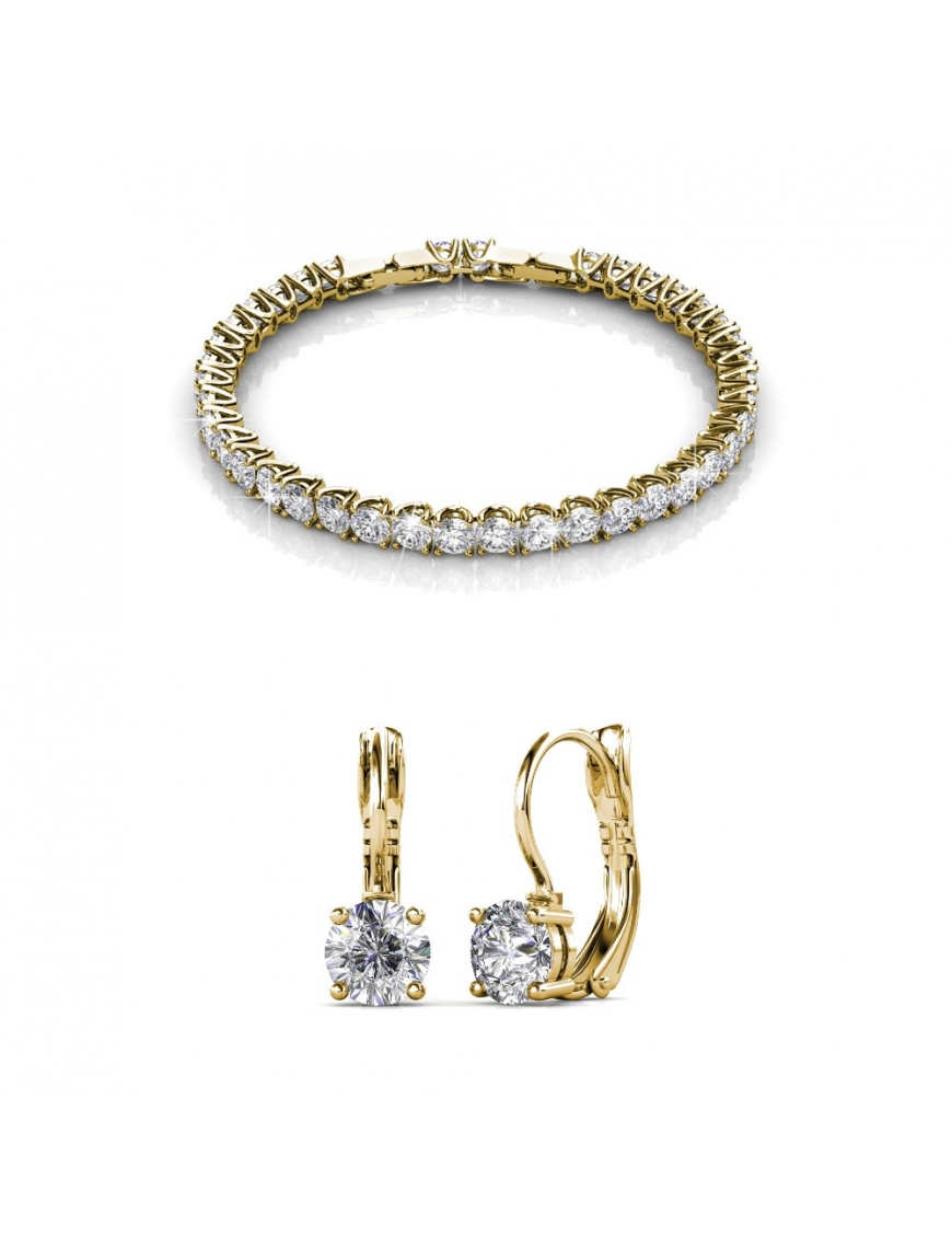 Thumbnail - Rundes Venus-Set - Gold und Kristall