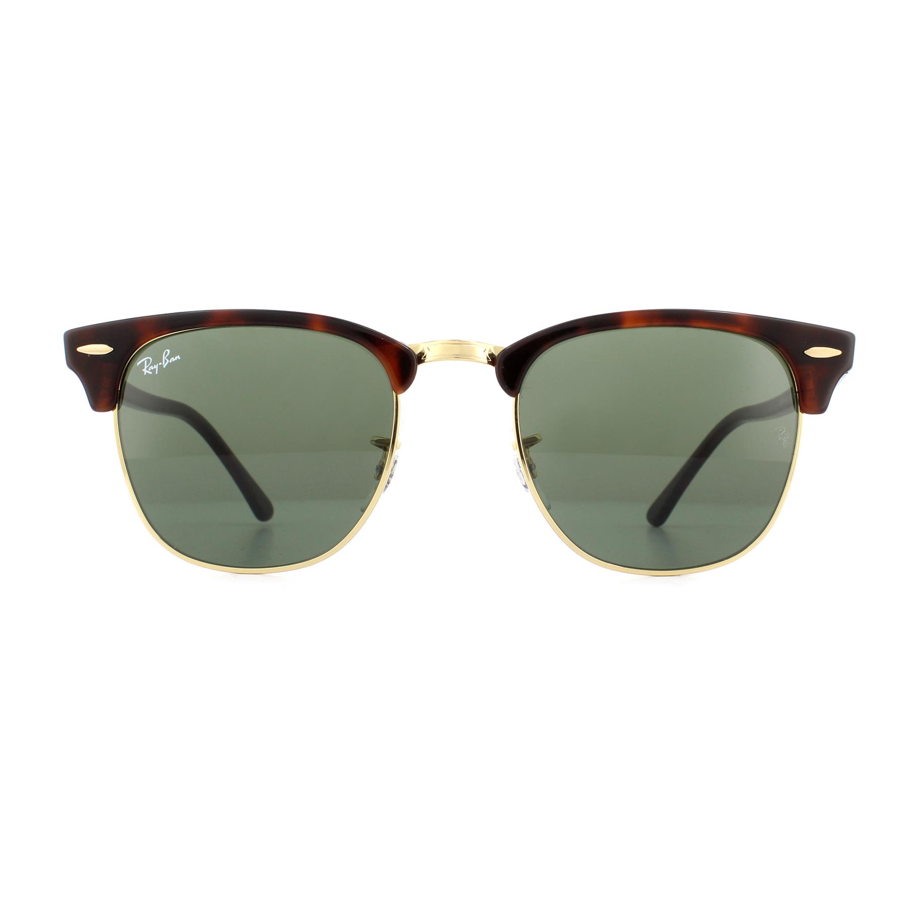 Thumbnail - Ray-Ban Sonnenbrille Clubmaster 3016 W0366 Havanna Grün G-15 Groß 51mm