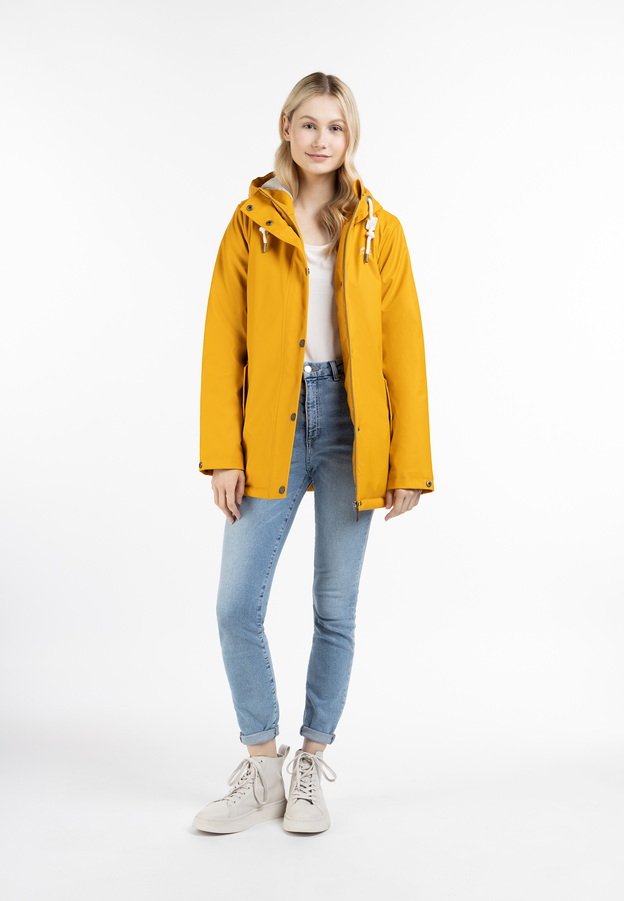 Thumbnail - ICEBOUND Wattierte Regenjacke Damen Senf