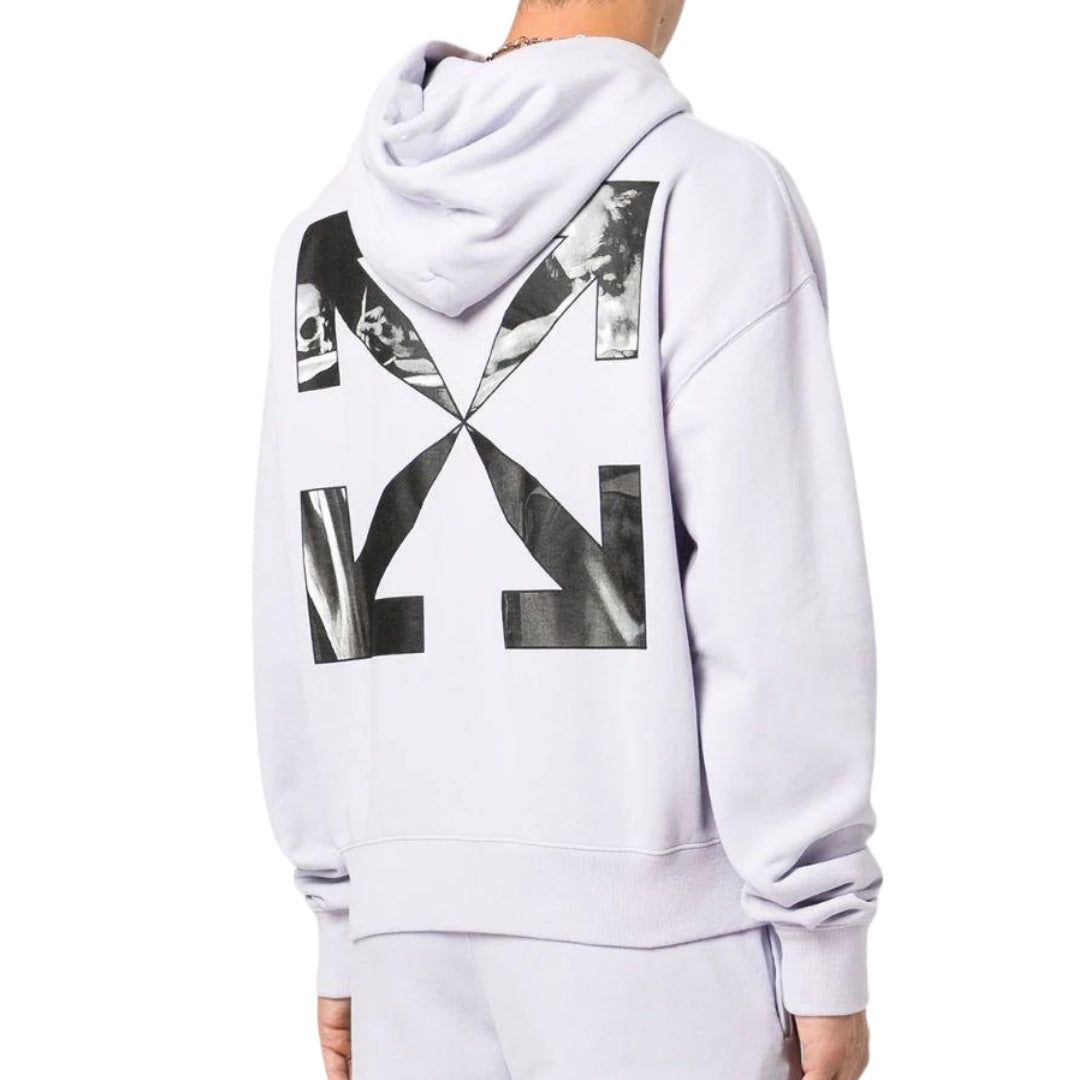 Caravaggio Arrow Over Dusty Lilac Purple Hoodie 2