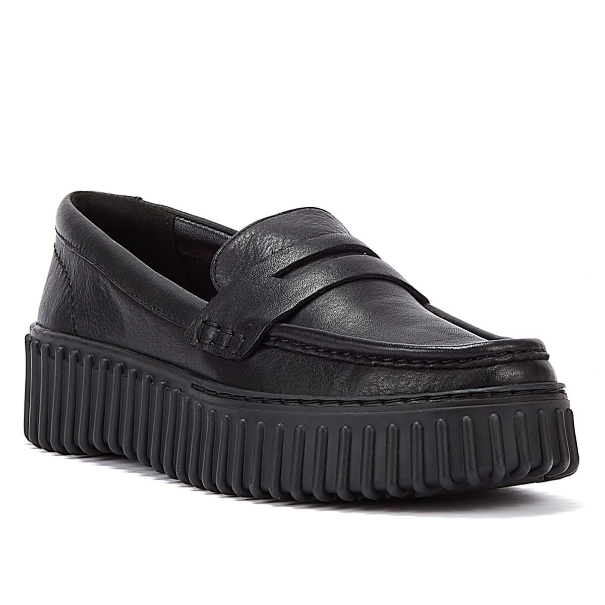 Clarks Originals Clarks Torhill Penny Läder Dam Svarta Komfortskor – bild 2