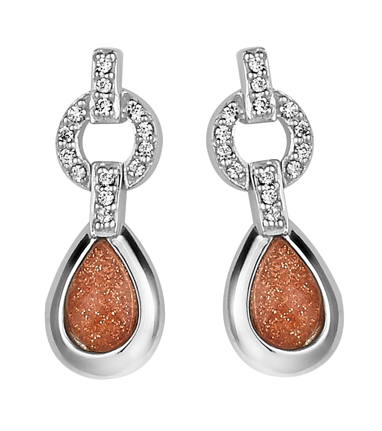 Orphelia Womens 925 Sterling Silver Drop Earrings - Zo-5206 - One Size