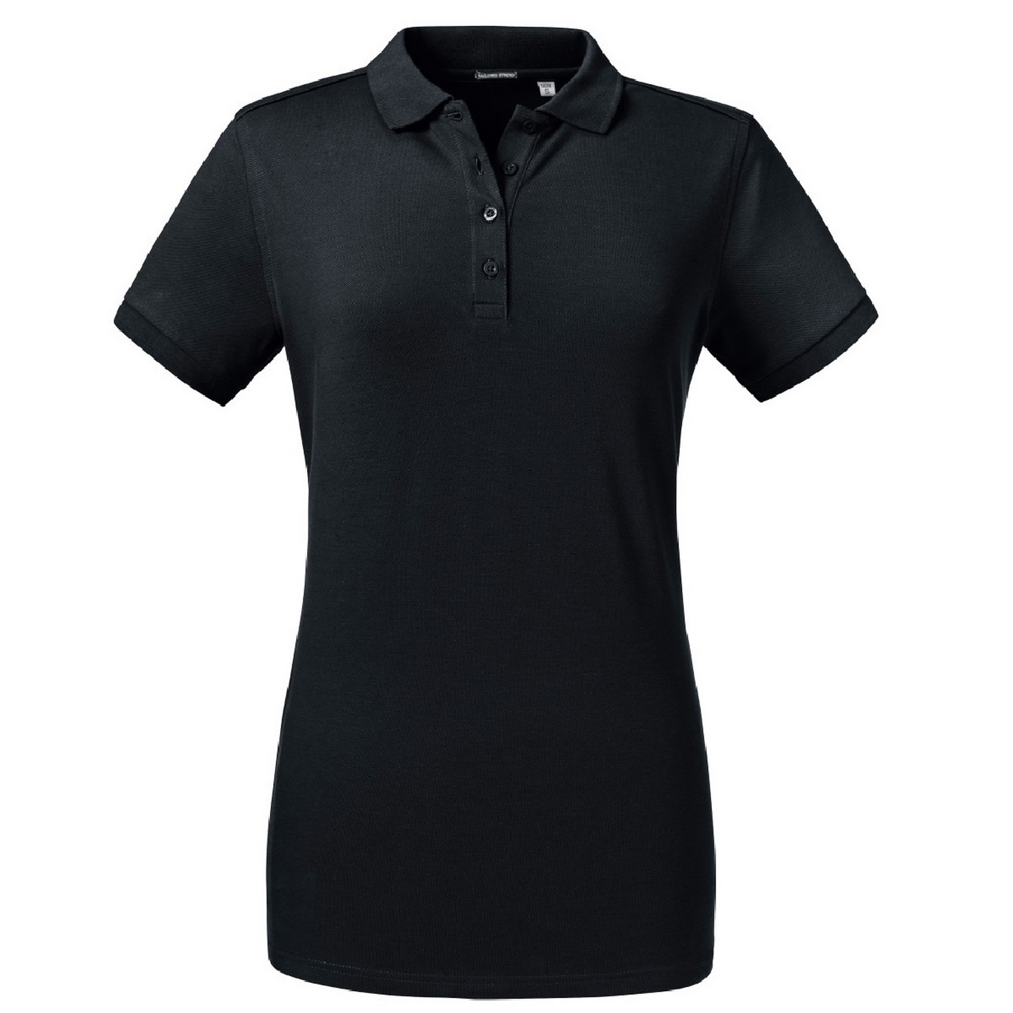 Thumbnail - Russell Damen/Damen Tailored Stretch Polo (Schwarz)