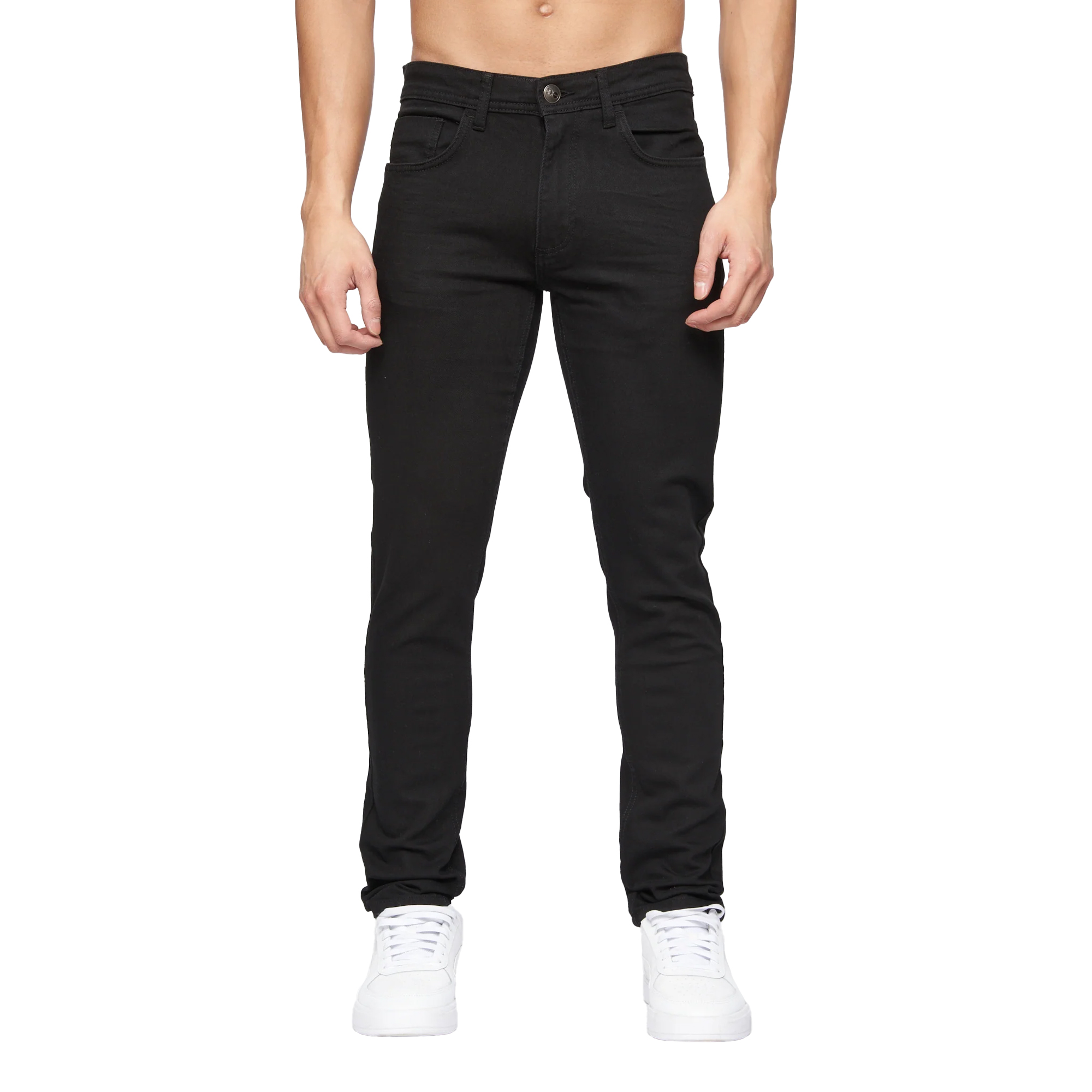 Crosshatch Mens Libra Slim Jeans (Black) - Size 36 Regular