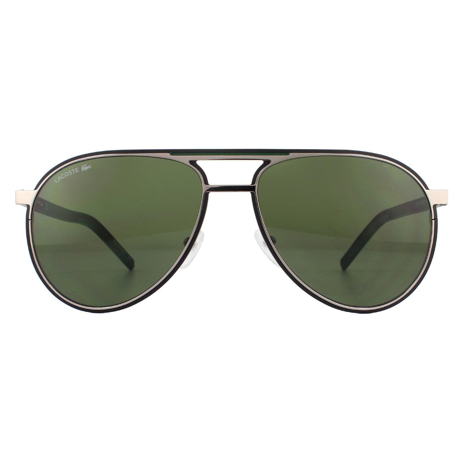 Thumbnail - Lacoste Aviator Mens Shiny Grey Graue Sonnenbrille
