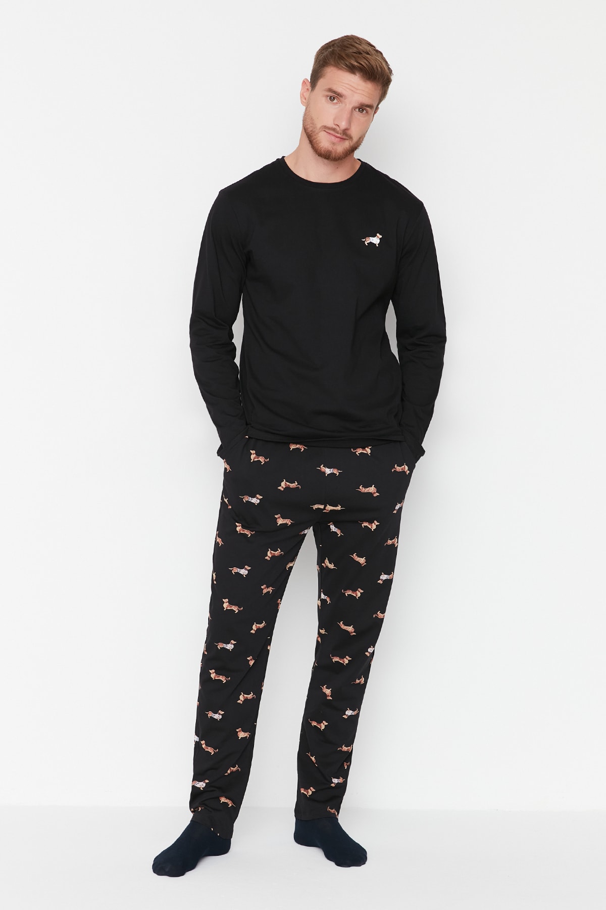 Herrar Crew Neck Pyjamas Set